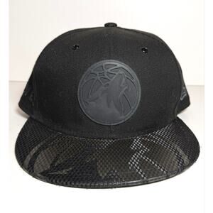 New Era Minnesota Timberwolves NBA Player Exclusive Snapback Hat Black On Black